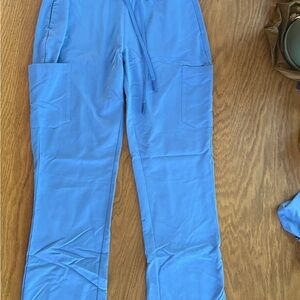 Scrub Pants Mandala High Waisted Ceil Blue